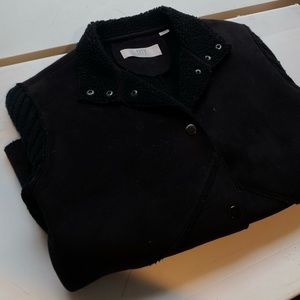 Black Suede DKNY City Jacket